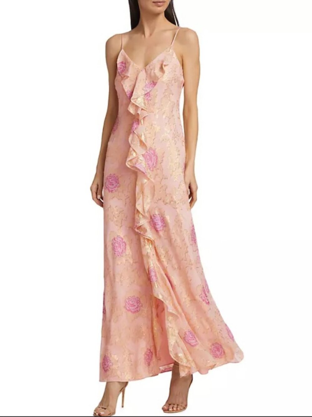 LoveShackFancy June Silk Blend Floral Maxi Dress - Size 4